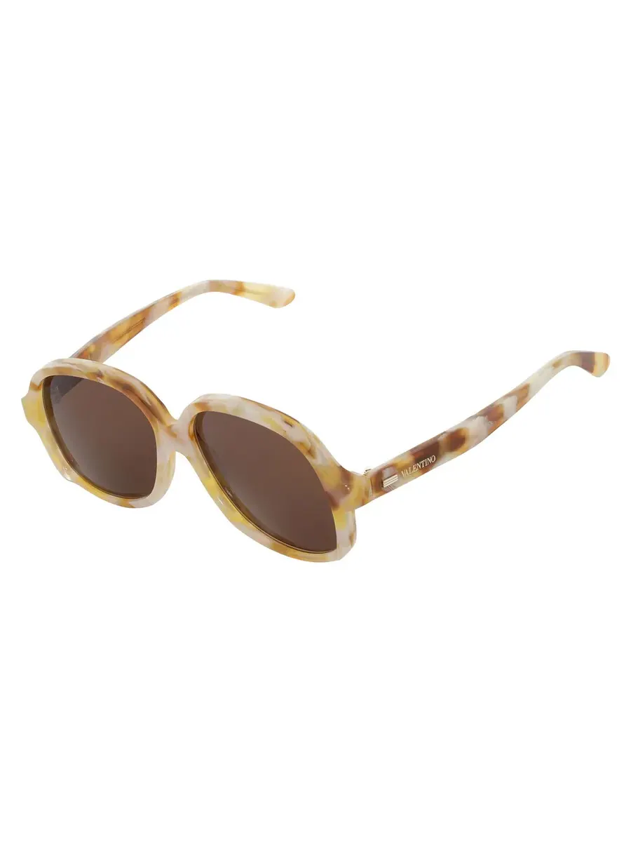 Солнцезащитные очки унисекс Valentino Brown Irregular VLS-177 B 59 Valentino Garavani — изображение 3 из 4, слоновая кость