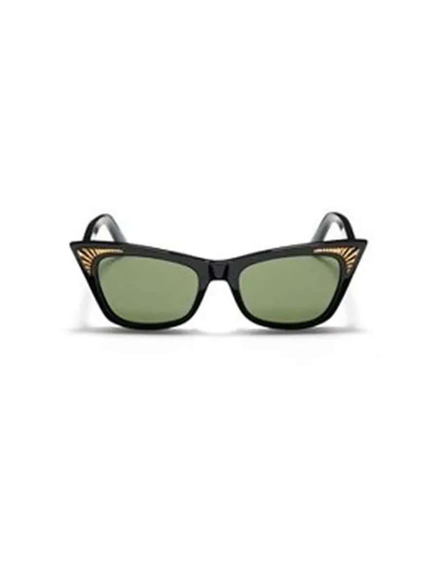 Женские солнцезащитные очки Valentino Green Cat Eye VLS-175 A 51 Valentino Garavani — черный