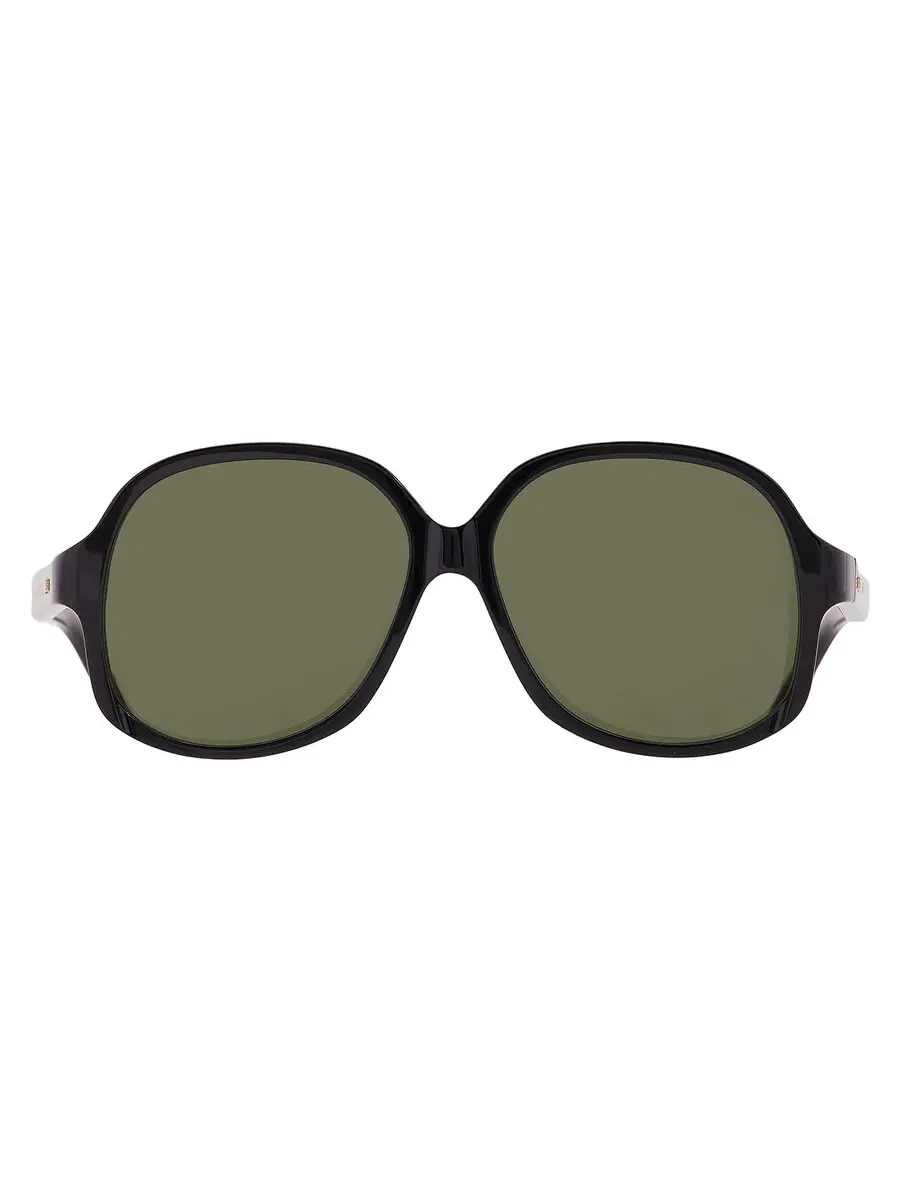 Солнцезащитные очки унисекс Valentino Green Irregular VLS-177 A 59 Valentino Garavani, черный/золотой — золотистый