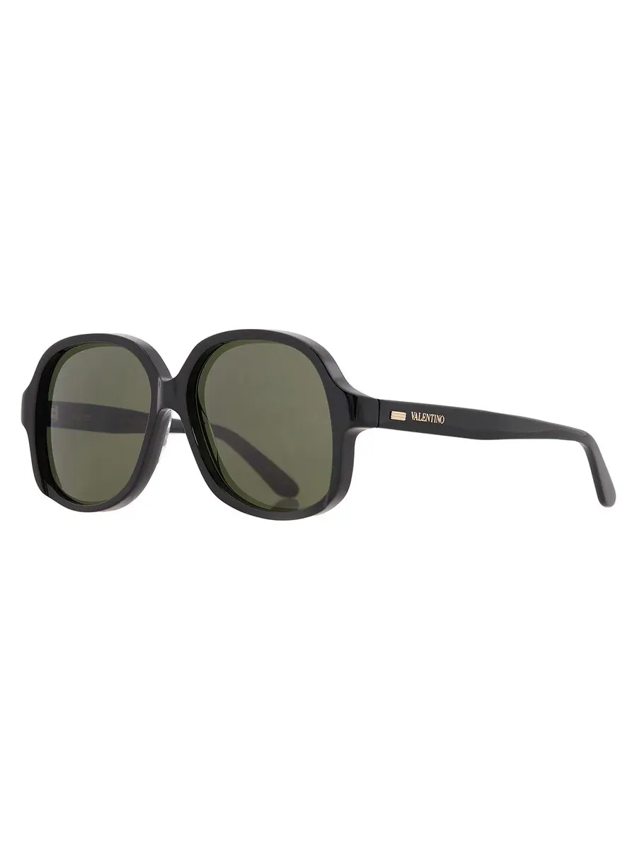 Солнцезащитные очки унисекс Valentino Green Irregular VLS-177 A 59 Valentino Garavani, черный/золотой — изображение 2 из 4