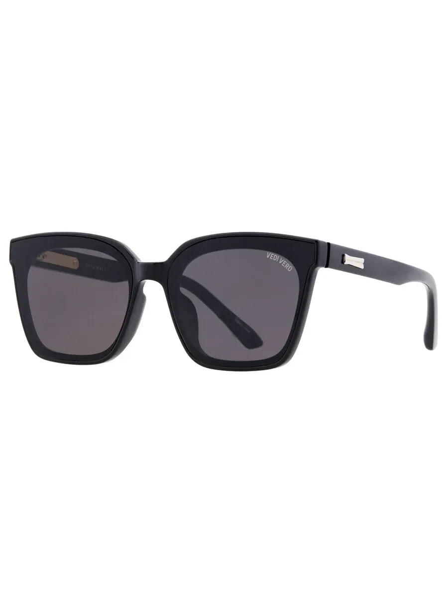 Солнцезащитные очки Vedi Vero Dark Grey Square для мужчин и женщин VVCI18 BLK 65 — изображение 2 из 4, черный