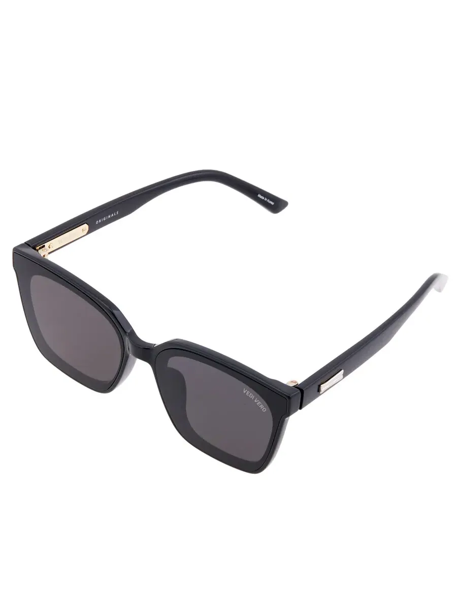 Солнцезащитные очки Vedi Vero Dark Grey Square для мужчин и женщин VVCI18 BLK 65 — изображение 3 из 4, черный