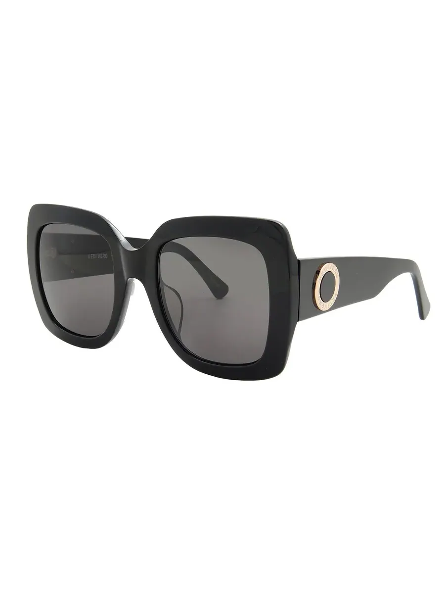 Женские солнцезащитные очки Vedi Vero Grey Square VVA01/BLK55-24-145 — изображение 3 из 5, черный