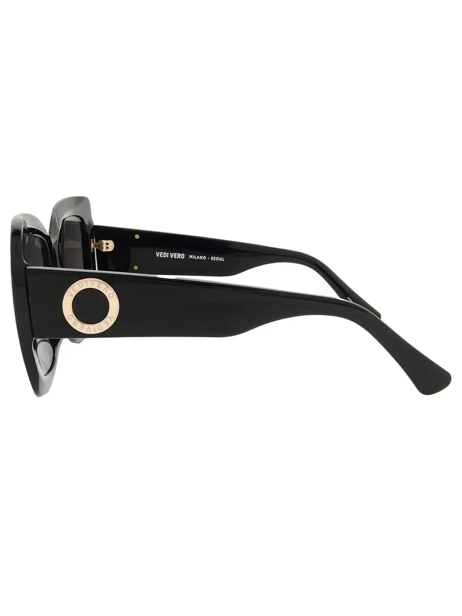 Женские солнцезащитные очки Vedi Vero Grey Square VVA01/BLK55-24-145 — изображение 4 из 5, черный
