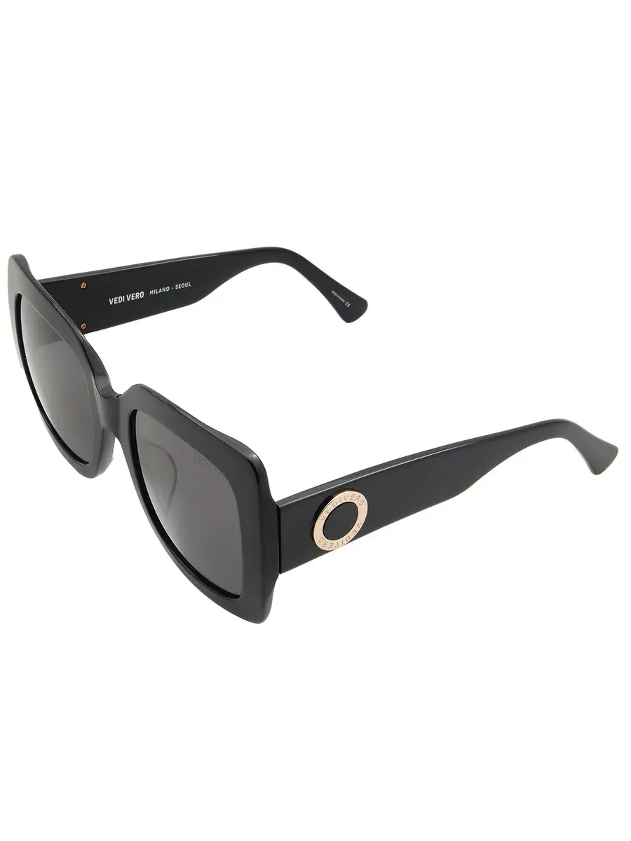 Женские солнцезащитные очки Vedi Vero Grey Square VVA01/BLK55-24-145 — изображение 5 из 5, черный
