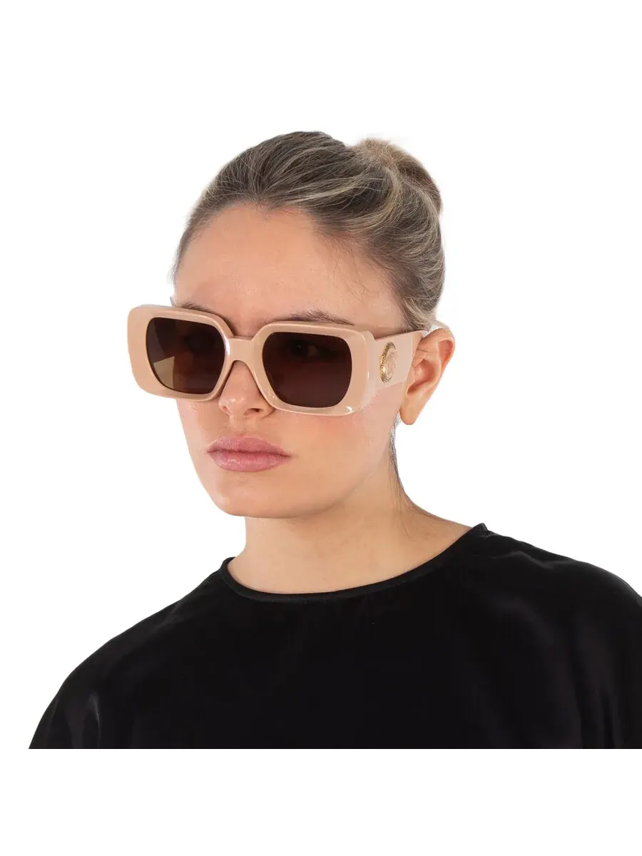 Женские солнцезащитные очки Versace Brown Square VE4473U 548973 56 — изображение 2 из 6, бежевый