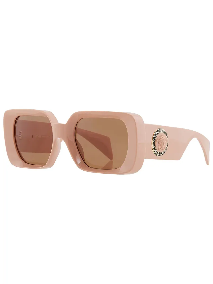 Женские солнцезащитные очки Versace Brown Square VE4473U 548973 56 — изображение 3 из 6, бежевый