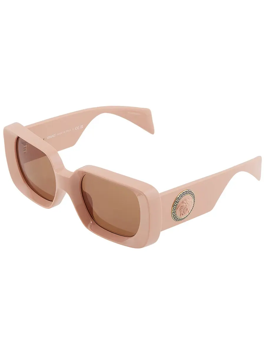 Женские солнцезащитные очки Versace Brown Square VE4473U 548973 56 — изображение 4 из 6, бежевый