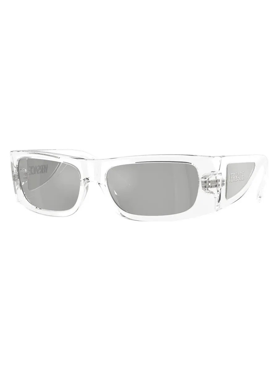 Мужские солнцезащитные очки Versace Clear Mirror Silver Wrap VE4481 148/8V 54