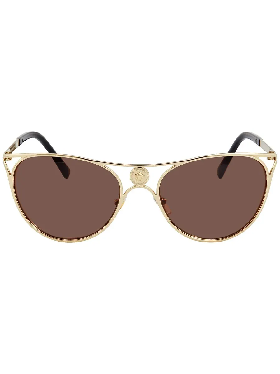 Женские солнцезащитные очки Versace Dark Brown Butterfly VE2237 125273 57