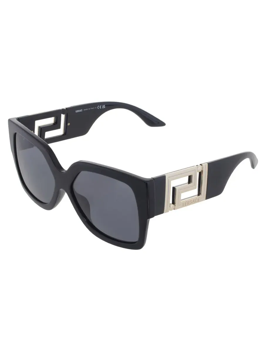Очки солнцезащитные женские Versace Dark Grey Butterfly VE4402 GB1/87 59 — изображение 3 из 5, черный