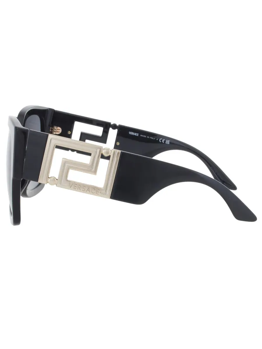 Очки солнцезащитные женские Versace Dark Grey Butterfly VE4402 GB1/87 59 — изображение 4 из 5, черный