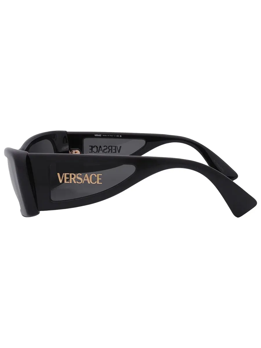 Солнцезащитные очки женские Versace темно-серые в форме «кошачий глаз» VE4481 GB1/87 54 — изображение 5 из 6, черный