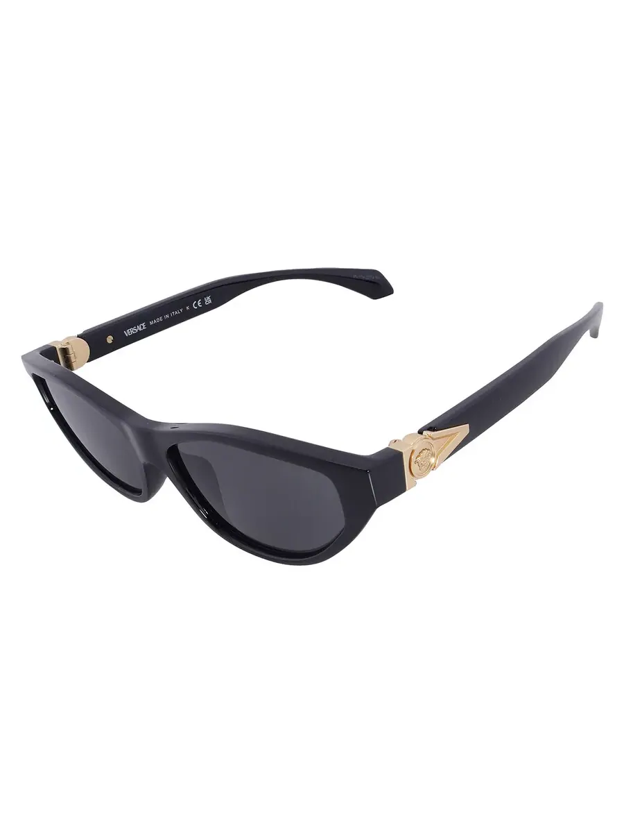 Солнцезащитные очки женские Versace Dark Grey Cat Eye VE4491U GB1/87 55 — изображение 3 из 5, черный