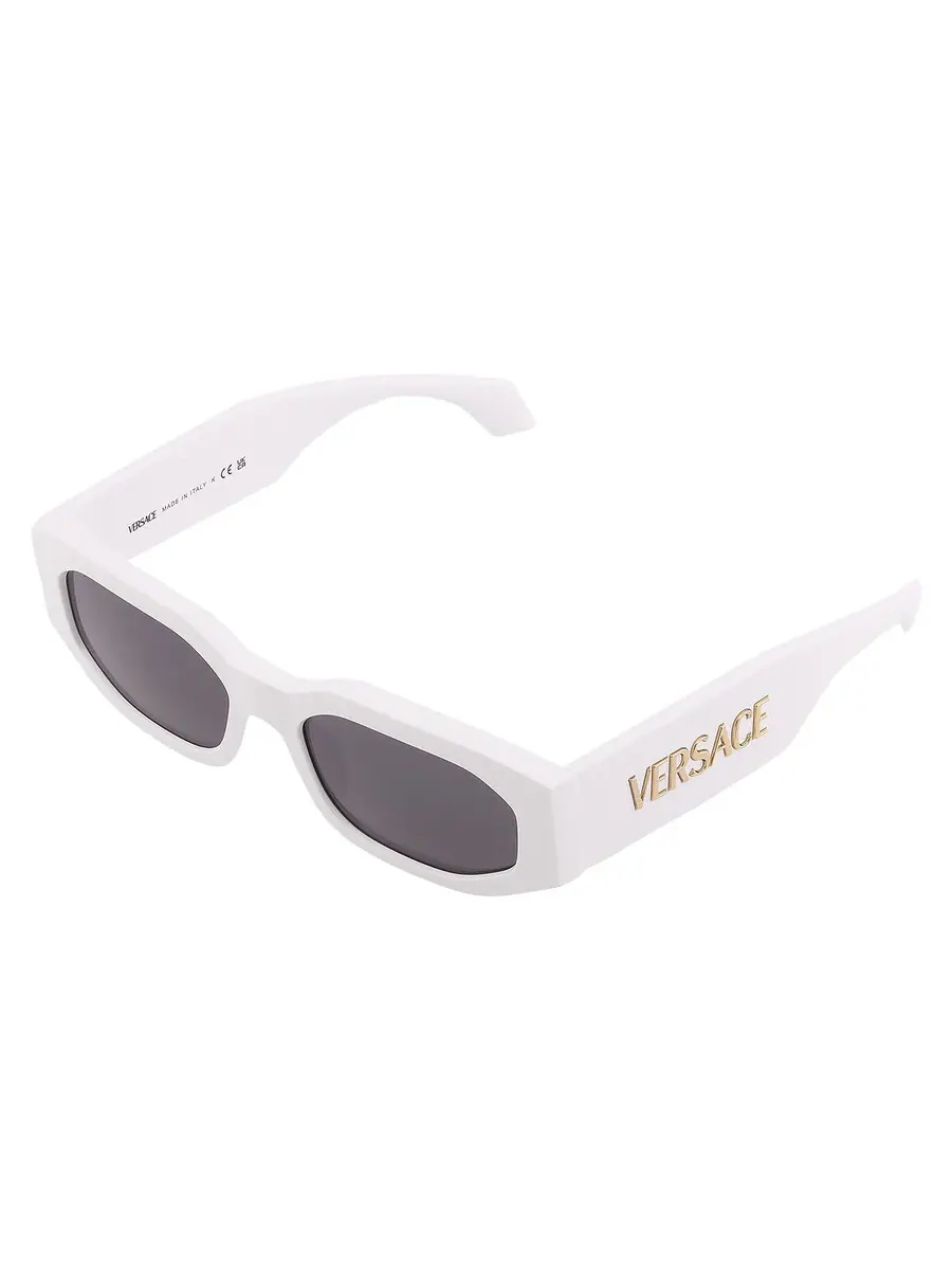 Солнцезащитные очки женские Versace темно-серые нерегулярные VE4489U 314/87 55 — изображение 3 из 5, белый