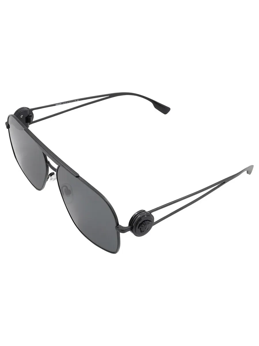Солнцезащитные очки для мужчин Versace Dark Grey Navigator VE2269 143387 62 — изображение 4 из 5, серый