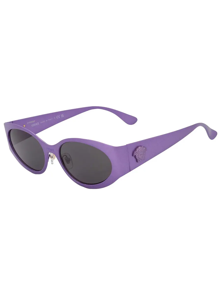 Женские солнцезащитные очки Versace Dark Grey Oval VE2263 150287 56 — изображение 4 из 6, фиолетовый