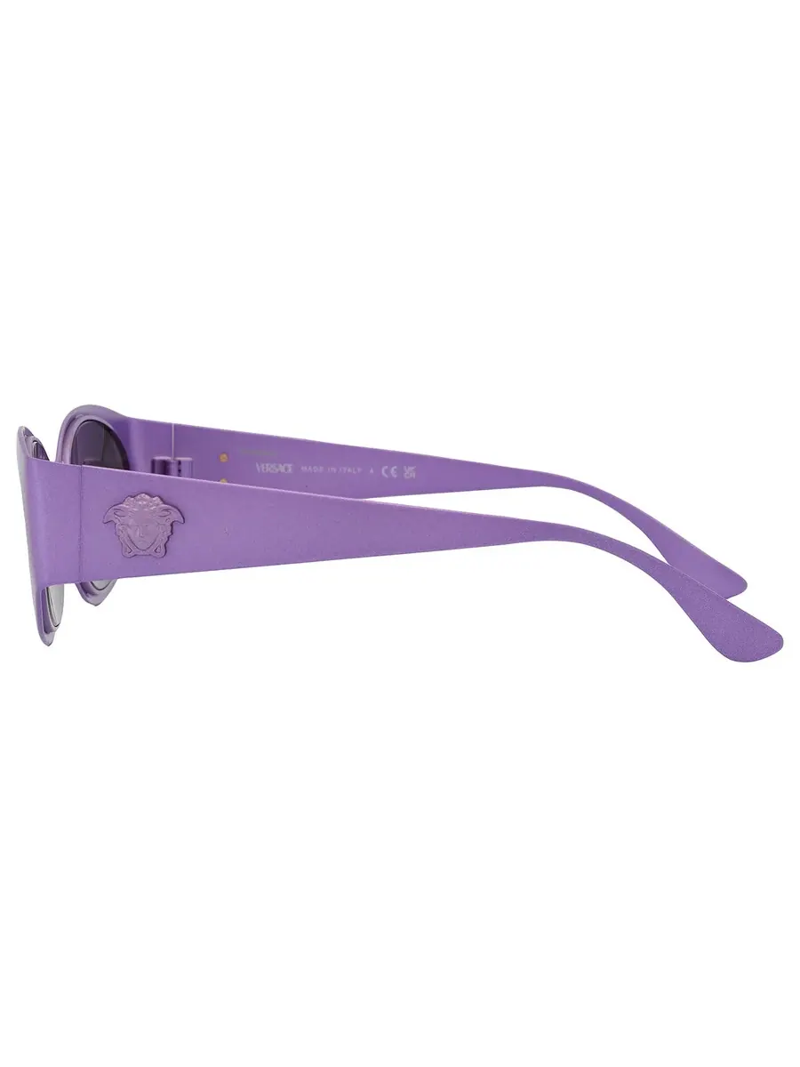 Женские солнцезащитные очки Versace Dark Grey Oval VE2263 150287 56 — изображение 5 из 6, фиолетовый