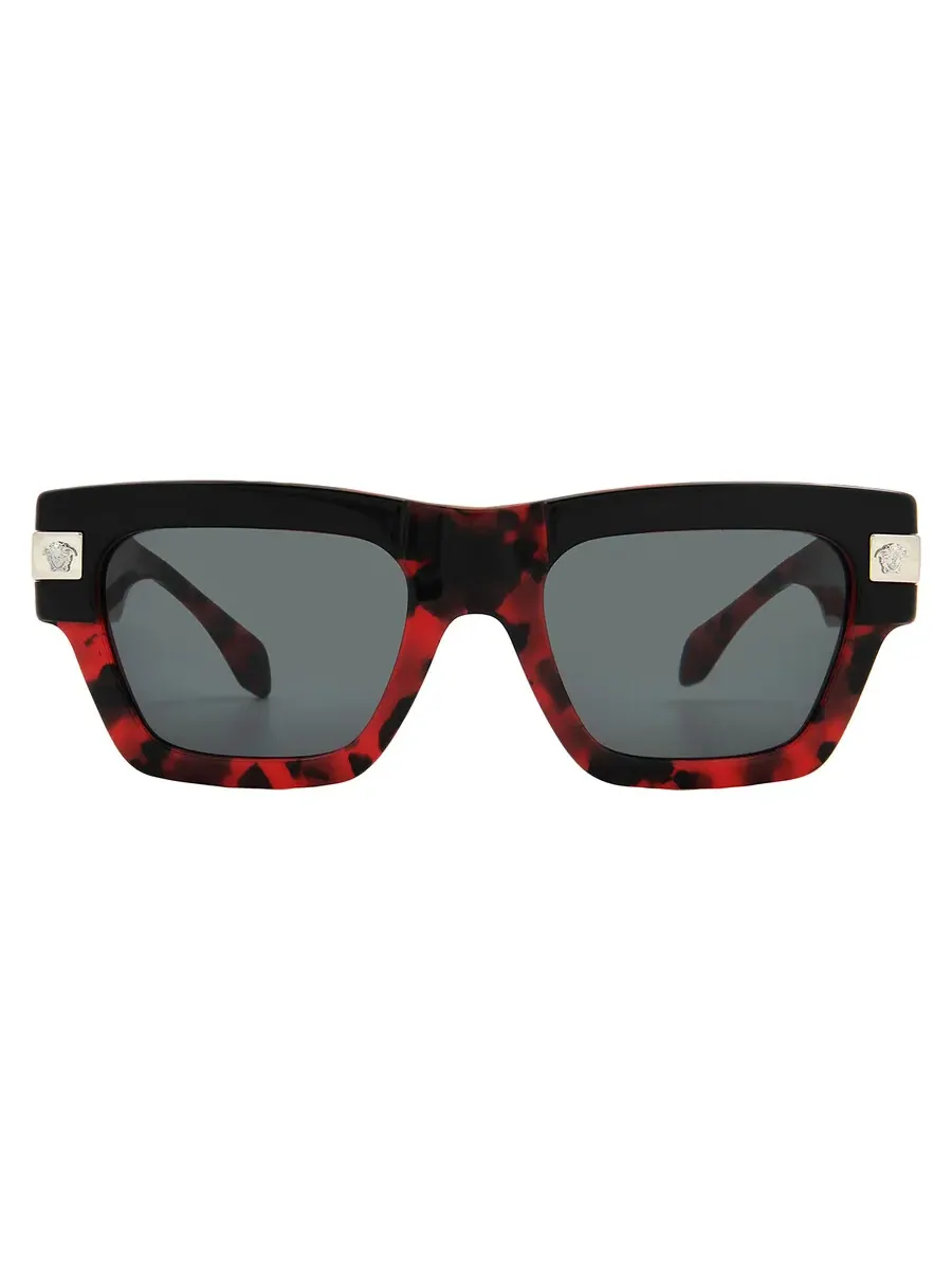 Мужские прямоугольные солнцезащитные очки Versace Dark Grey VE4464 545787 52