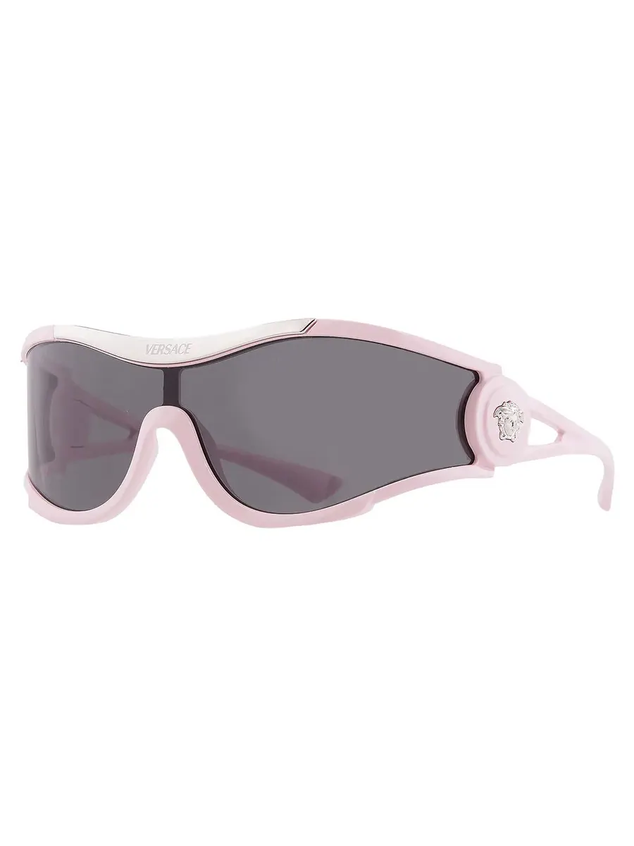 Очки солнцезащитные унисекс Versace Dark Grey Shield VE4475 548587 42 — изображение 2 из 5, розовый