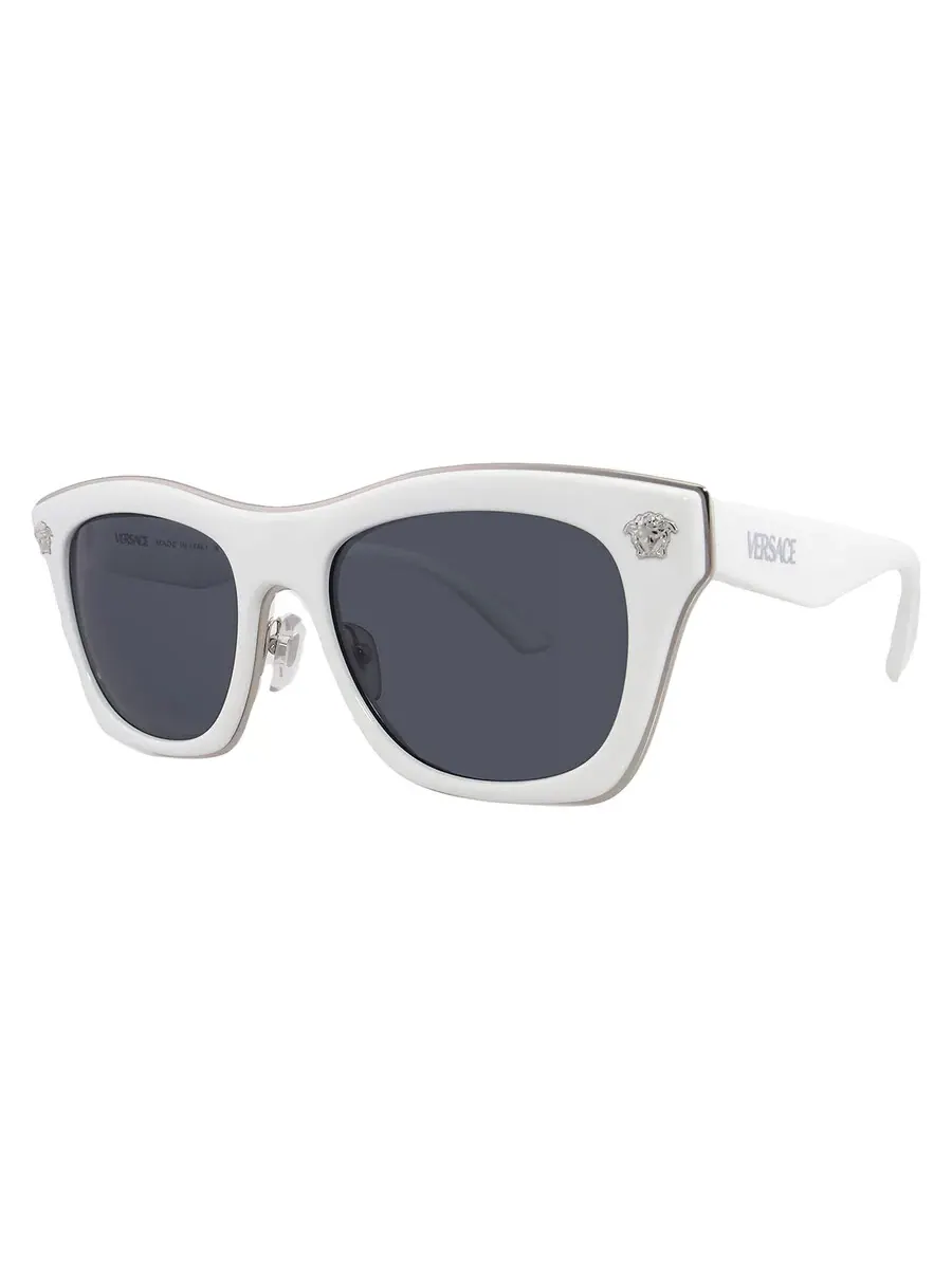 Мужские солнцезащитные очки Versace Dark Grey Square VE2272 314/87 53 — изображение 2 из 5, белый