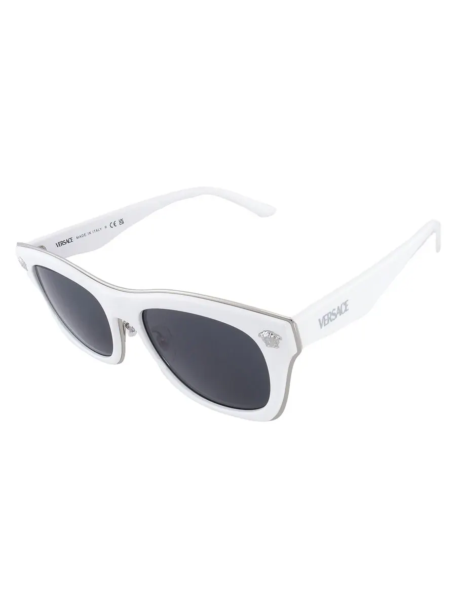 Мужские солнцезащитные очки Versace Dark Grey Square VE2272 314/87 53 — изображение 3 из 5, белый