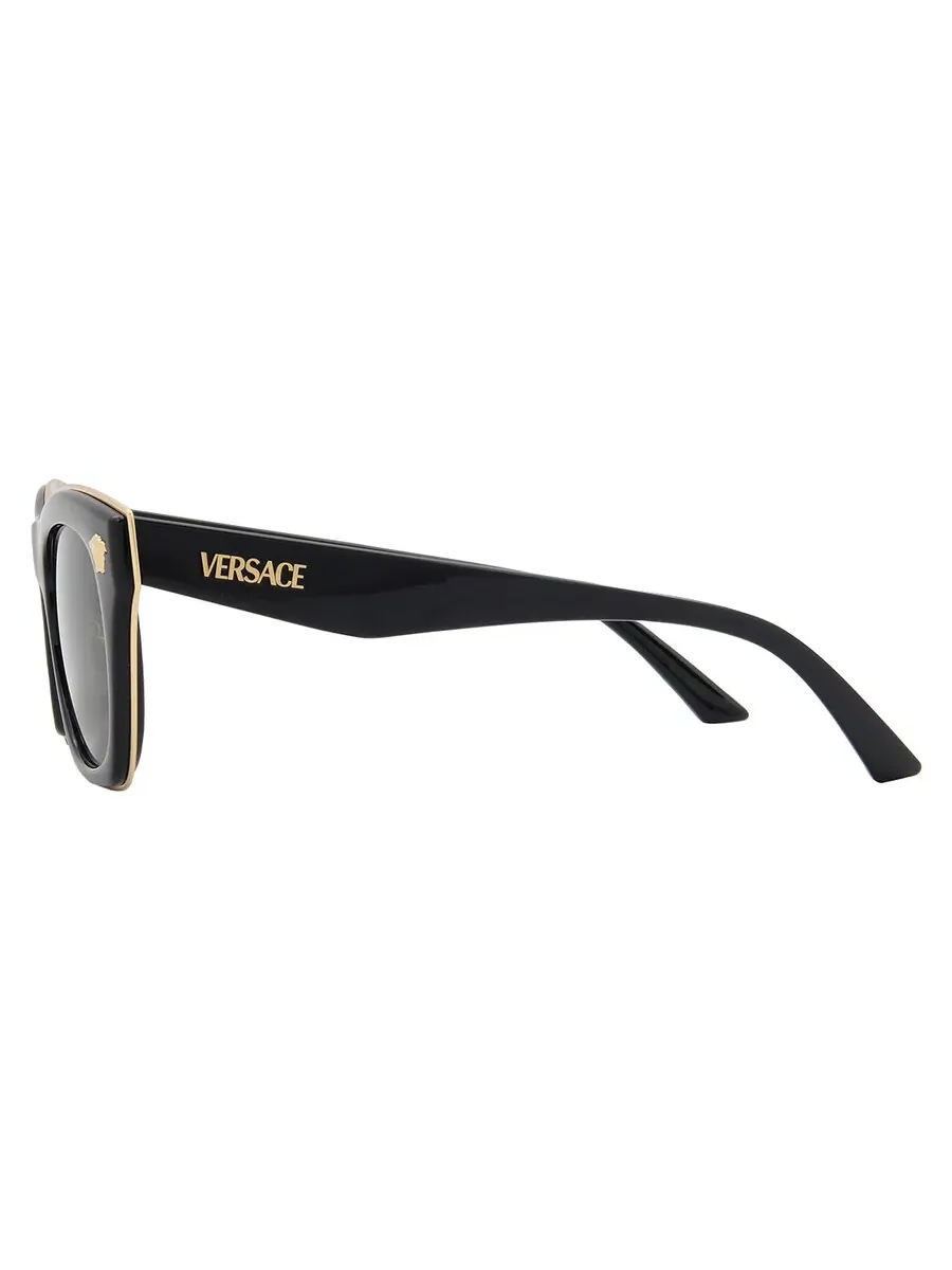 Мужские солнцезащитные очки Versace Dark Grey Square VE2272 GB1/87 53 — изображение 3 из 5, черный