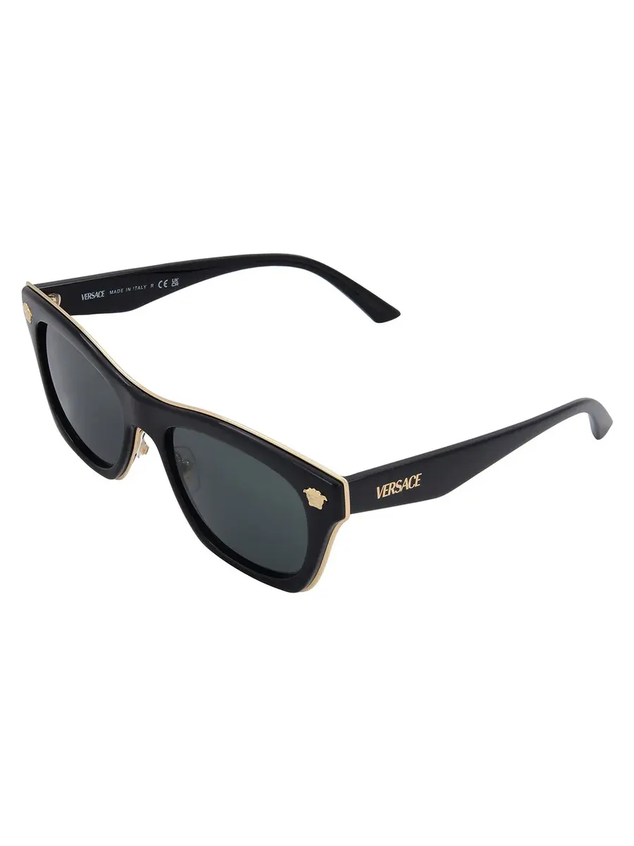 Мужские солнцезащитные очки Versace Dark Grey Square VE2272 GB1/87 53 — изображение 4 из 5, черный