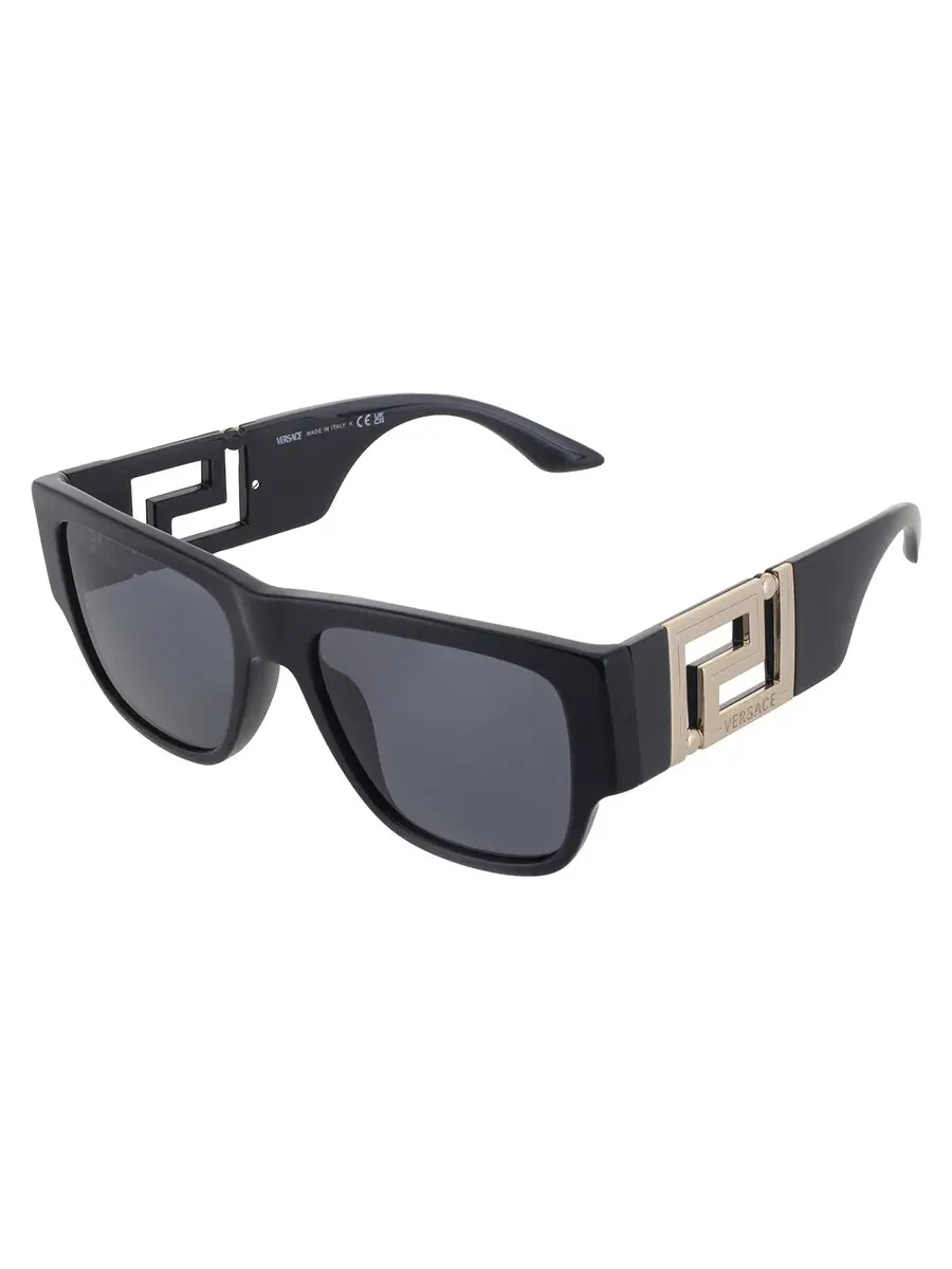 Мужские солнцезащитные очки Versace Dark Grey Square VE4403 GB1/87 57 — изображение 3 из 5, черный