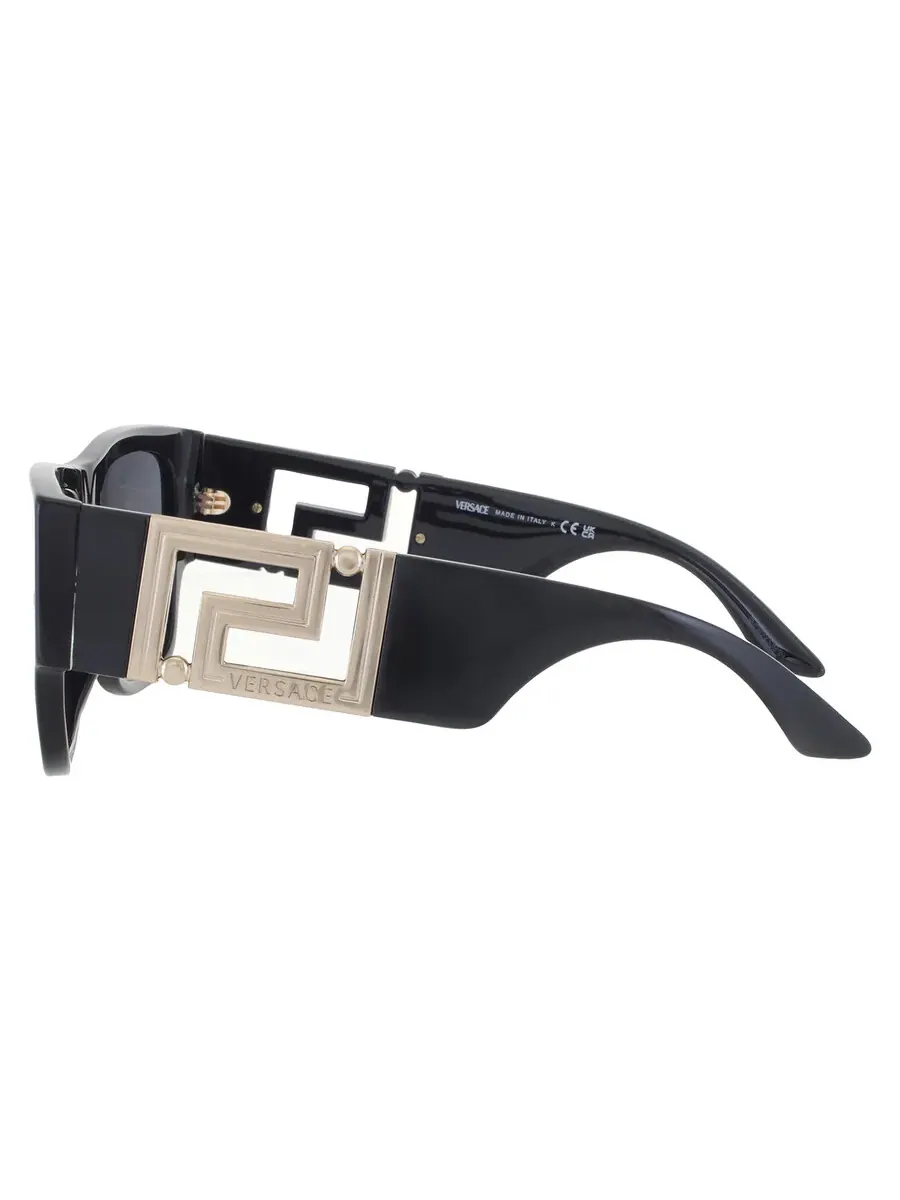 Мужские солнцезащитные очки Versace Dark Grey Square VE4403 GB1/87 57 — изображение 4 из 5, черный