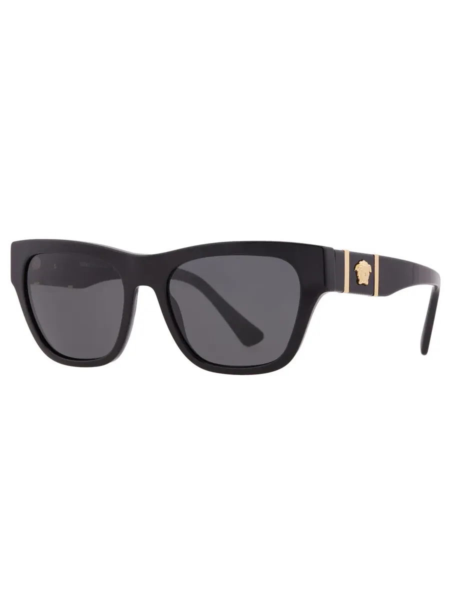 Мужские солнцезащитные очки Versace Dark Grey Square VE4457 GB1/87 55 — изображение 2 из 5, черный