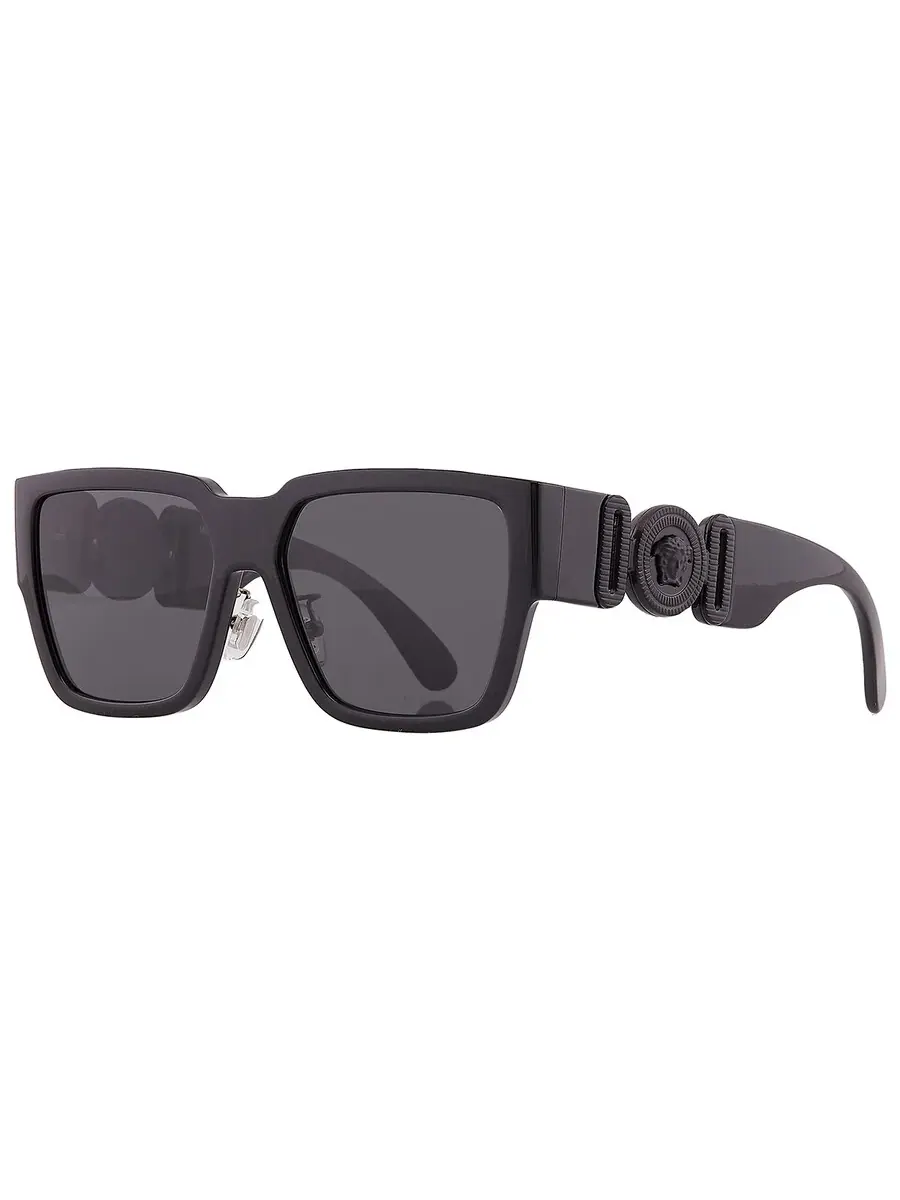 Мужские солнцезащитные очки Versace Dark Grey Square VE4483D 536087 57 — изображение 2 из 5, черный