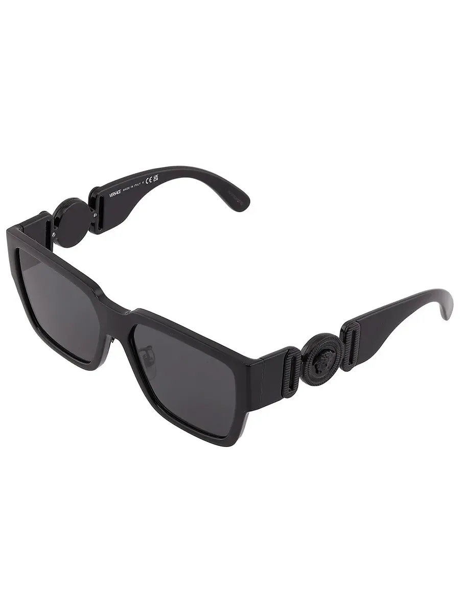 Мужские солнцезащитные очки Versace Dark Grey Square VE4483D 536087 57 — изображение 3 из 5, черный