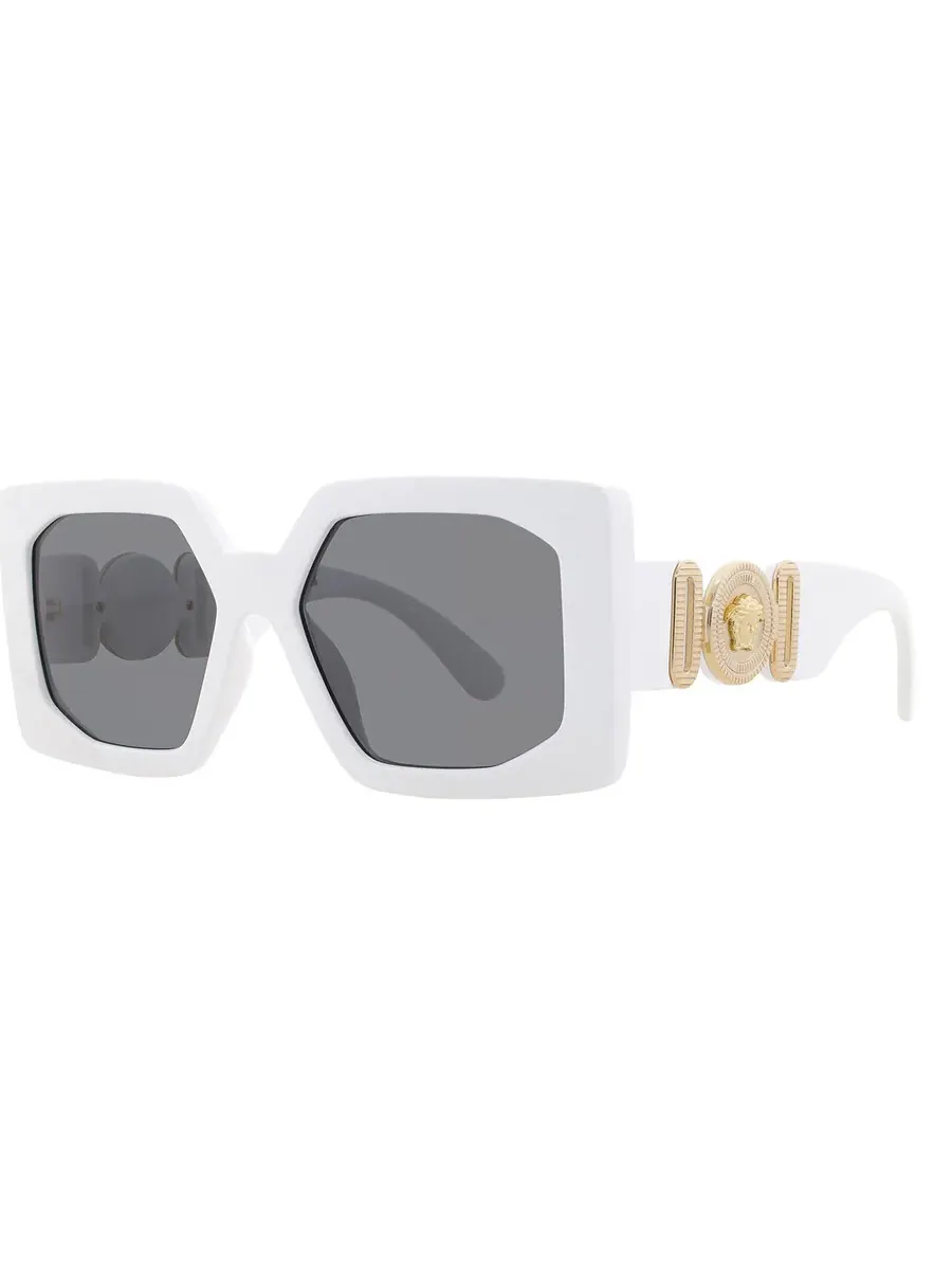 Очки солнцезащитные Versace квадратные темно-серые VE4478U 314/87 55 — изображение 2 из 5, белый