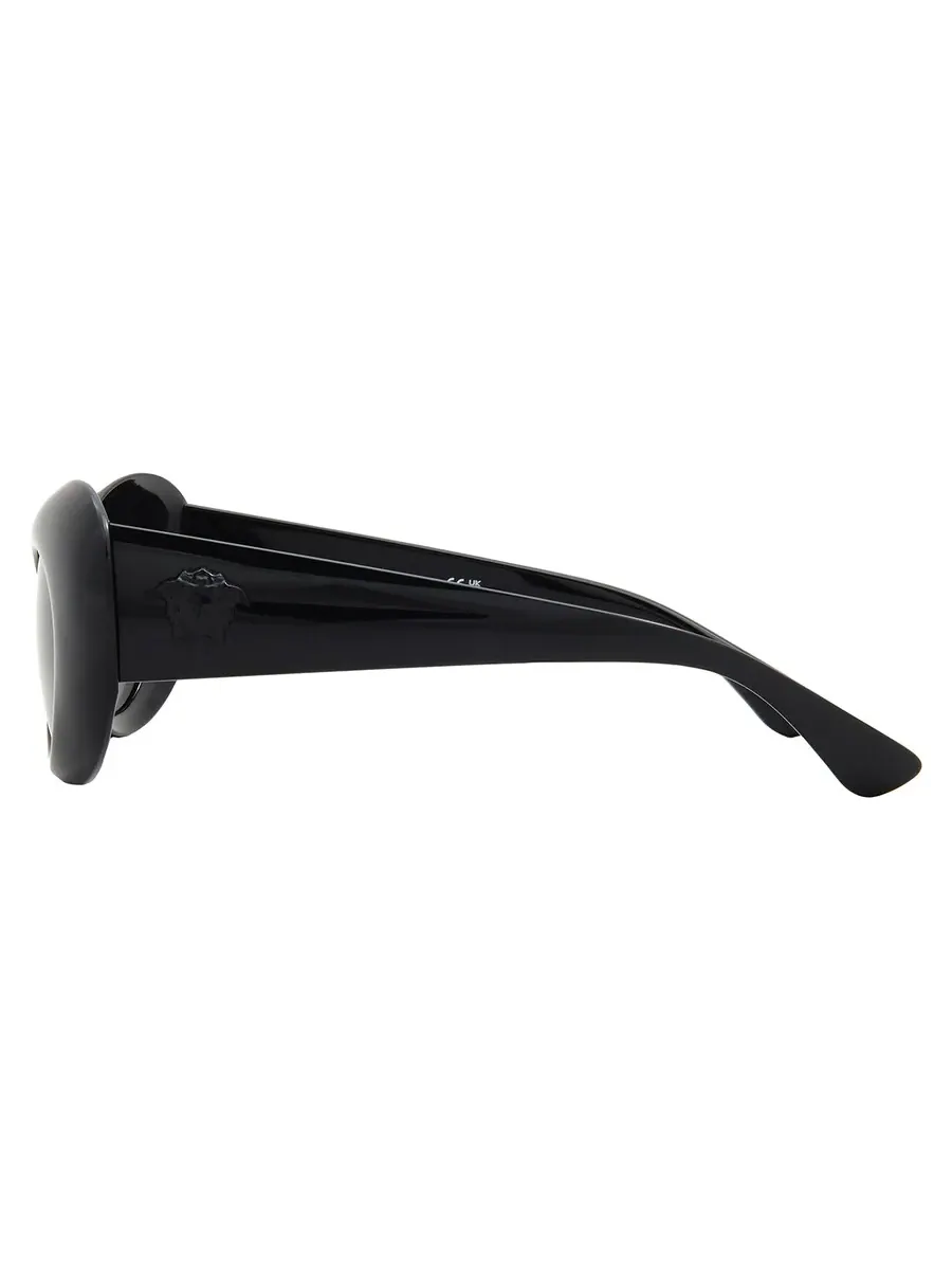 Солнцезащитные очки женские Versace Grey Cat Eye VE4456U GB1/87 52 — изображение 3 из 5, черный