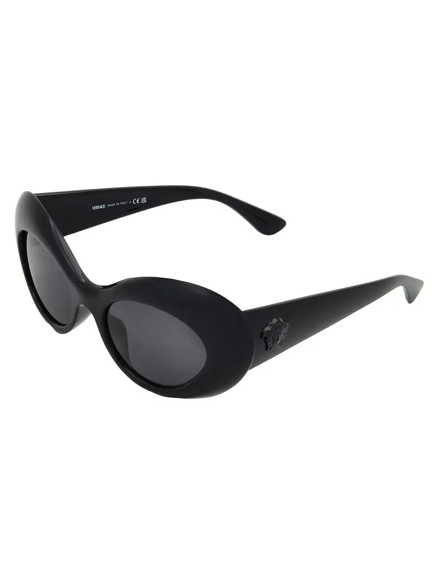 Солнцезащитные очки женские Versace Grey Cat Eye VE4456U GB1/87 52 — изображение 4 из 5, черный
