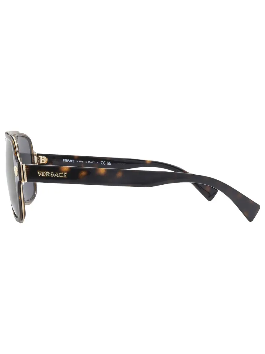Мужские солнцезащитные очки Versace Grey Navigator VE2199 12524T 56 — изображение 3 из 5, хавана