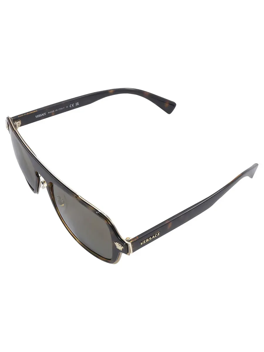 Мужские солнцезащитные очки Versace Grey Navigator VE2199 12524T 56 — изображение 4 из 5, хавана