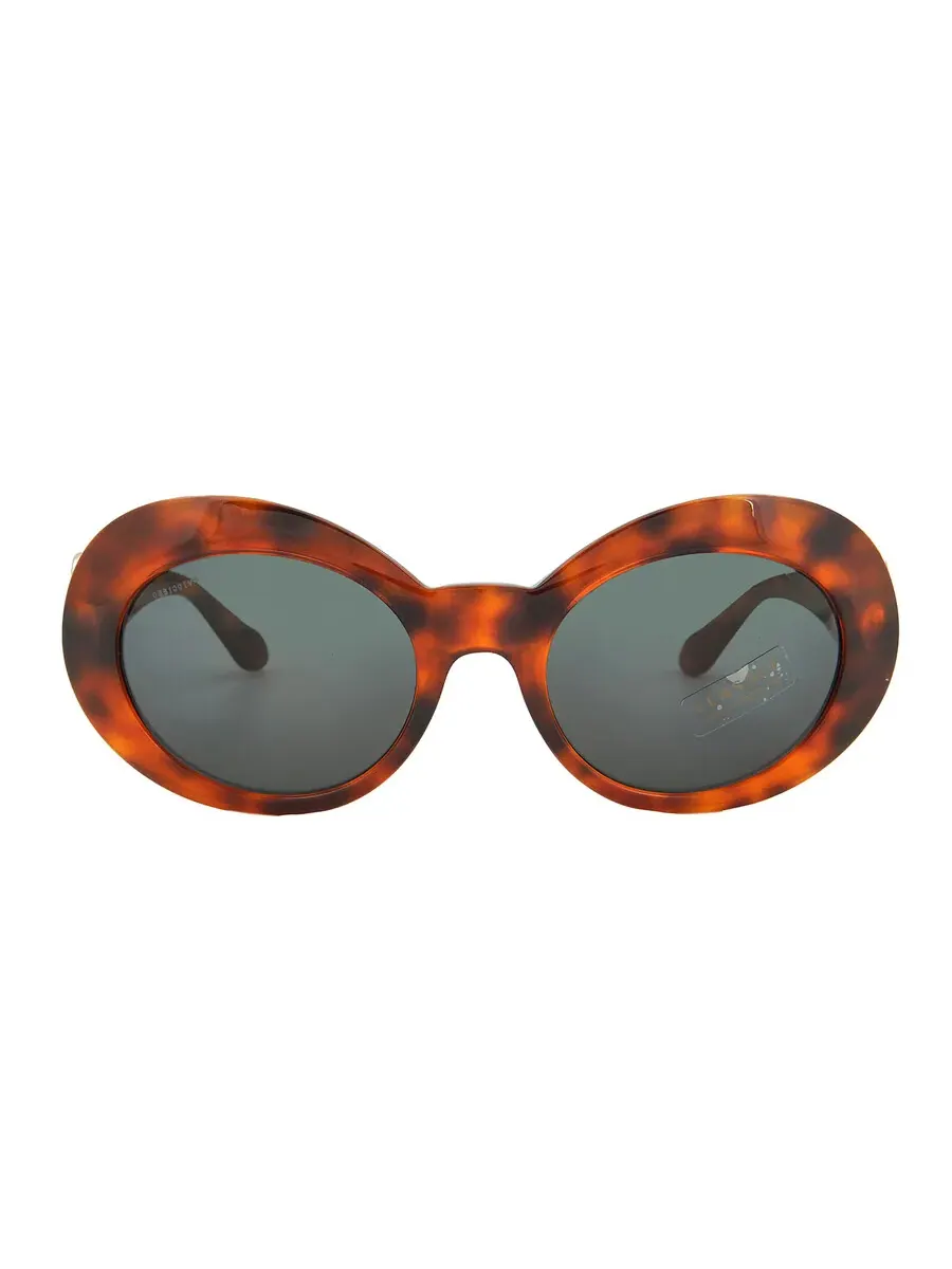 Женские солнцезащитные очки Versace серого цвета, овальные VE4329 521487 53