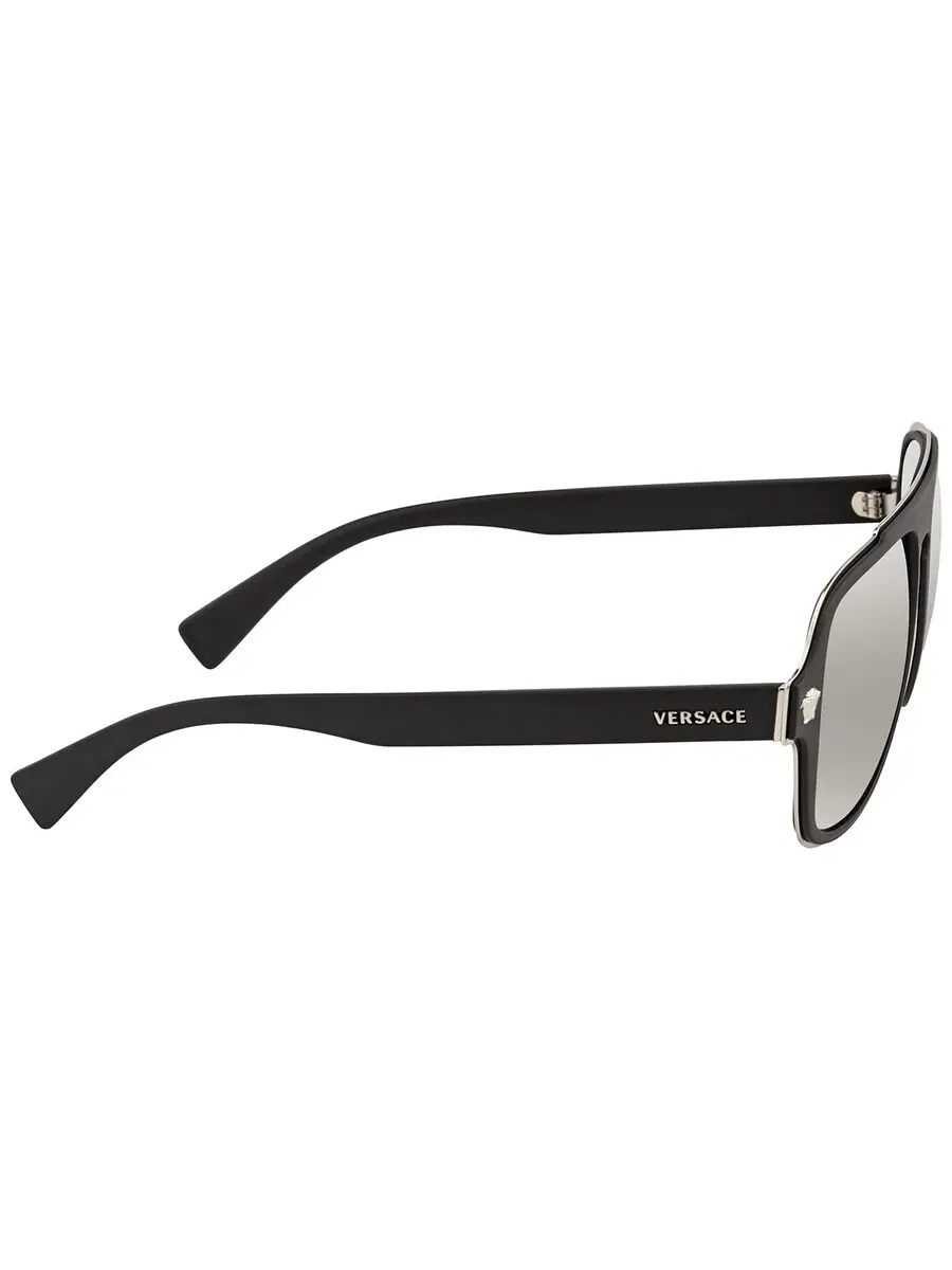 Солнцезащитные очки унисекс Versace Light Grey Silver Mirror Navigator VE2199 10006G 56 — изображение 3 из 4, серый