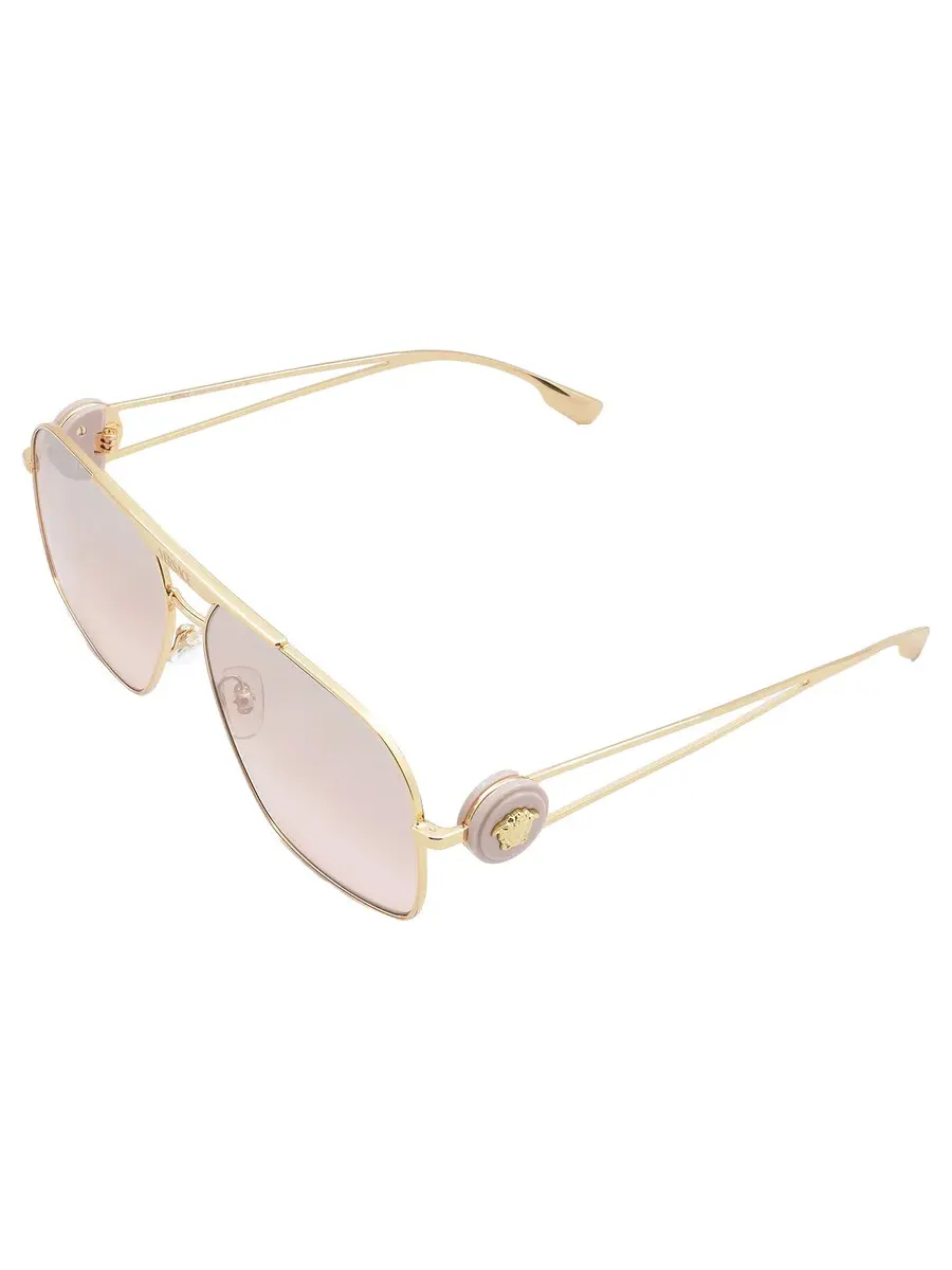 Мужские солнцезащитные очки Versace Pink Mirror Navigator VE2269 10027E 62 — изображение 4 из 5, розовый