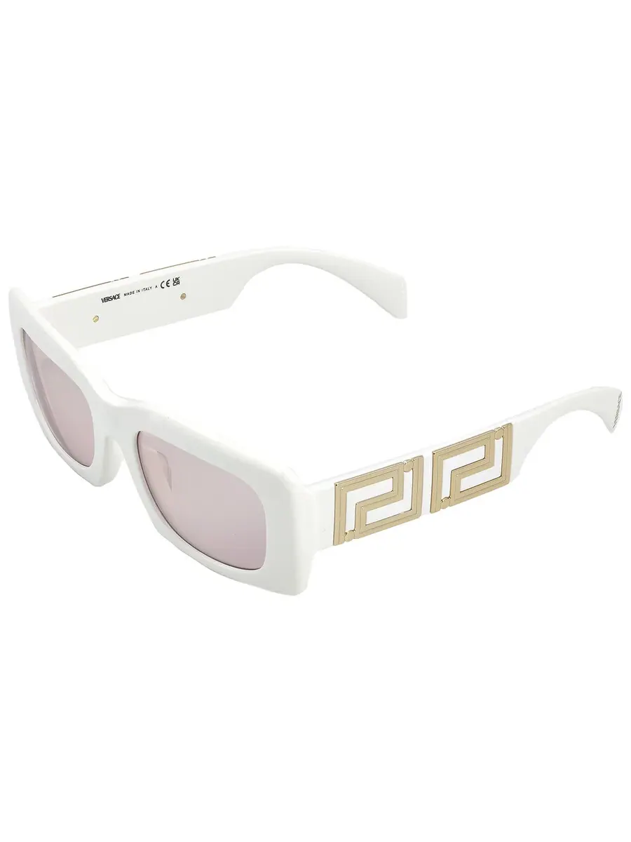 Женские солнцезащитные очки Versace Pink прямоугольной формы VE4444U 314/5 54 — изображение 4 из 6, белый