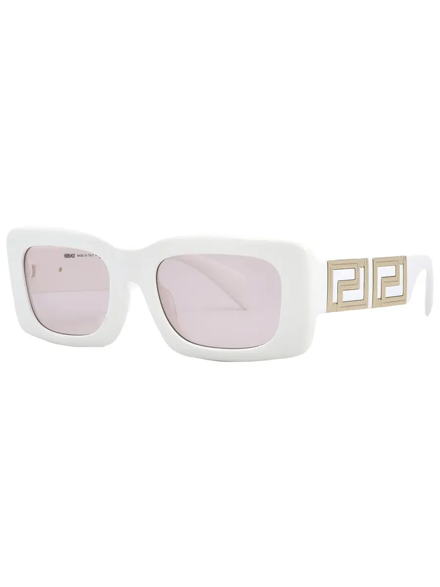 Женские солнцезащитные очки Versace Pink прямоугольной формы VE4444U 314/5 54 — изображение 5 из 6, белый