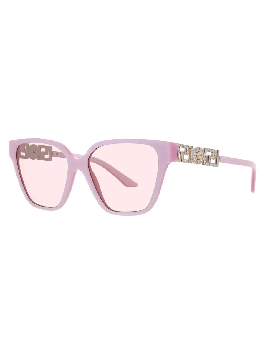 Женские солнцезащитные очки Versace Pink Mirror Silver Butterfly VE4471B 5473/5 56 — изображение 2 из 5, розовый
