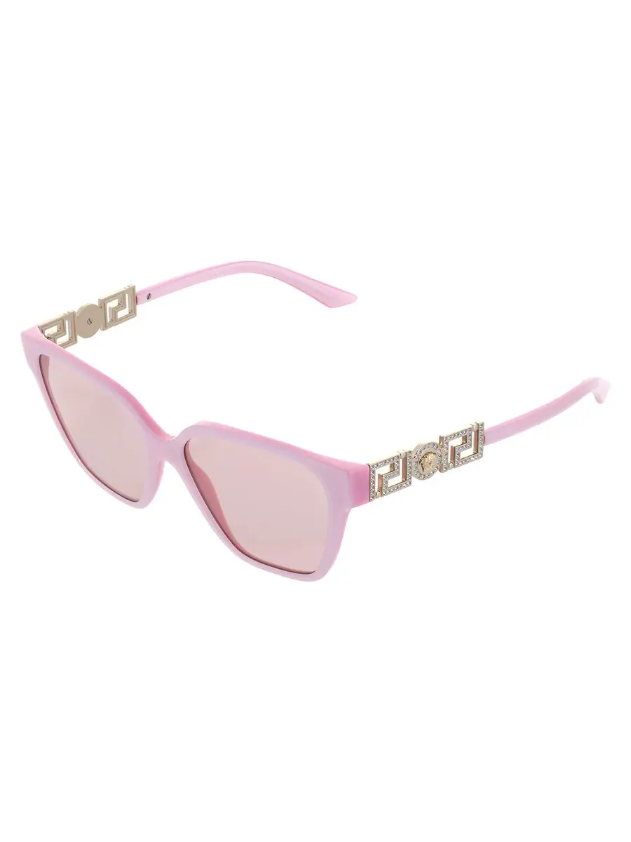 Женские солнцезащитные очки Versace Pink Mirror Silver Butterfly VE4471B 5473/5 56 — изображение 3 из 5, розовый
