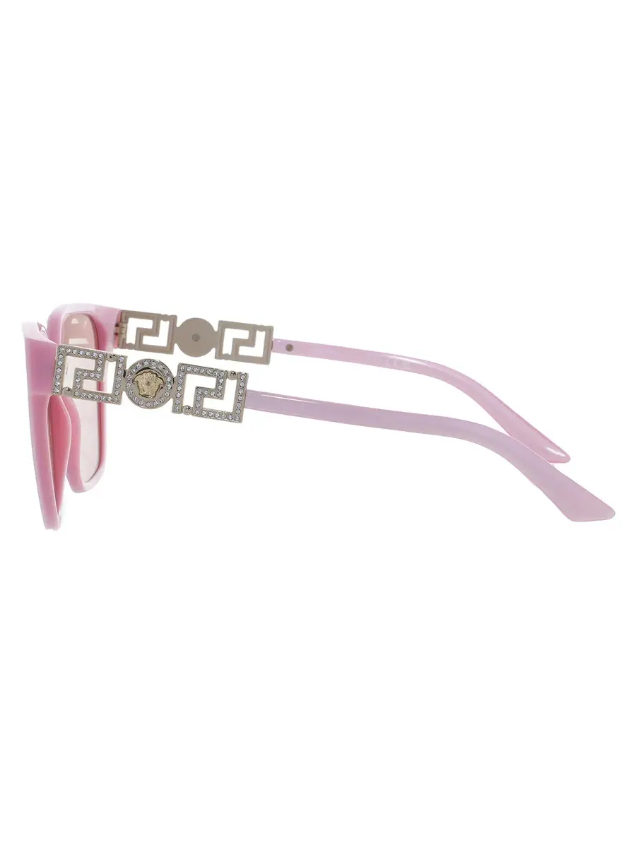 Женские солнцезащитные очки Versace Pink Mirror Silver Butterfly VE4471B 5473/5 56 — изображение 4 из 5, розовый