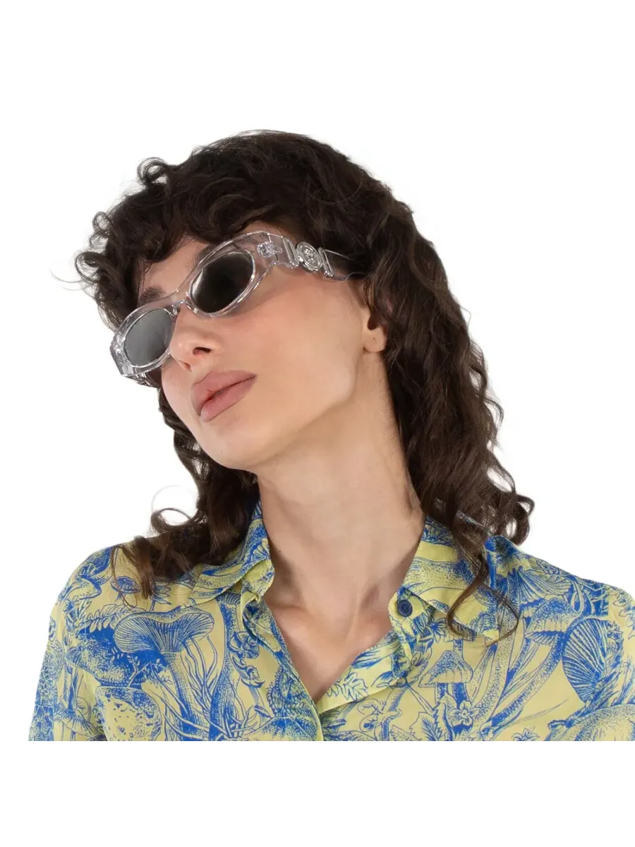 Женские солнцезащитные очки Versace Silver Mirror Oval VE4480U 148/30 51 — изображение 2 из 6, прозрачный