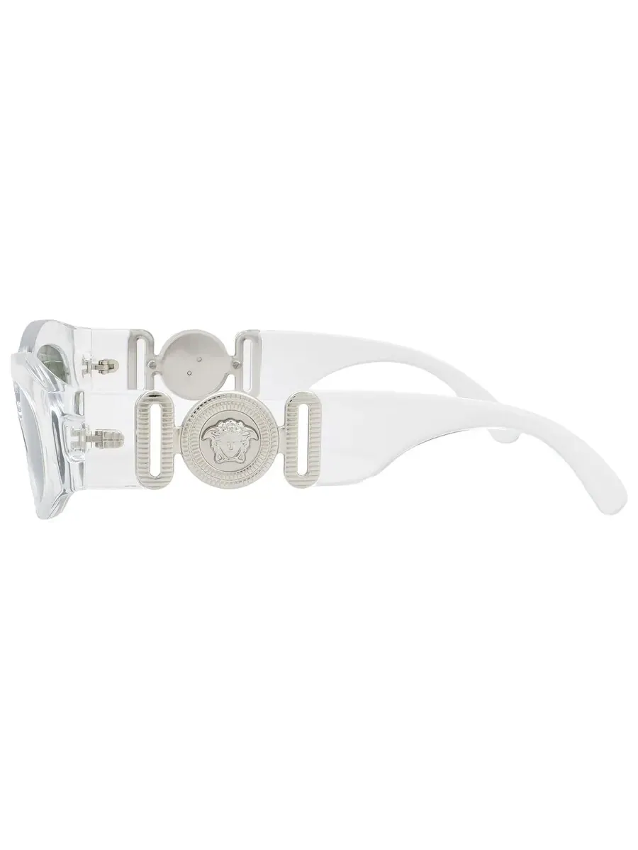 Женские солнцезащитные очки Versace Silver Mirror Oval VE4480U 148/30 51 — изображение 4 из 6, прозрачный
