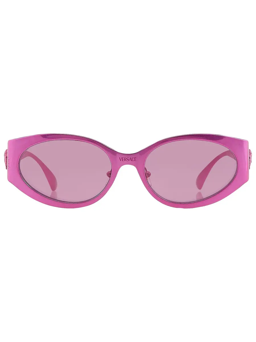 Женские солнцезащитные очки Versace Violet Mirror Silver Oval VE2263 1503AK 56