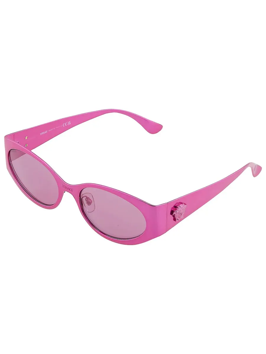 Женские солнцезащитные очки Versace Violet Mirror Silver Oval VE2263 1503AK 56 — изображение 4 из 6, фиолетовый